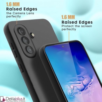Silikoninis ploniausias dėklas su kameros apsauga - juodas (Samsung Galaxy A36 5G)
